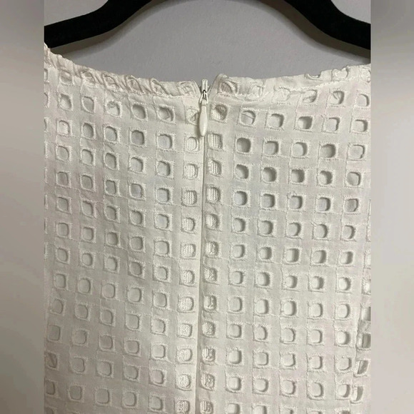 💚 Alfred Sung White eyelet cotton dress - US4 - Picture 4 of 7